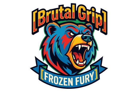 Frozen Fury Bear Head Mascot Logo for Graphics & Logos