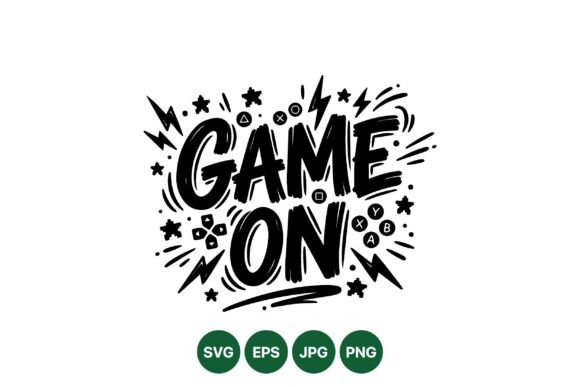 Game on Gaming Typography SVG: Bold Graphics & Illustrations