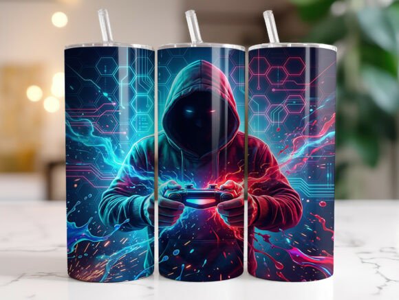Gamer Controller Graphics for Tumbler Wraps