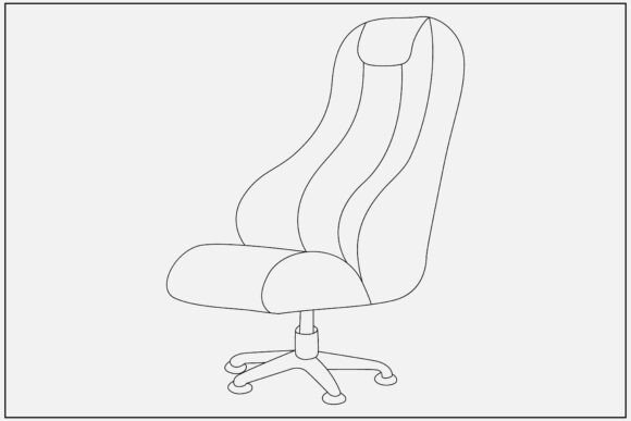 Gaming Chair Line Art: Graphics and Illustrations