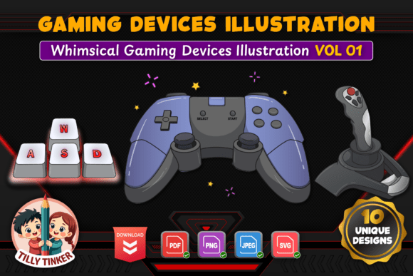 Gaming Devices Illustration Vol 01: Graphics & Illustrations