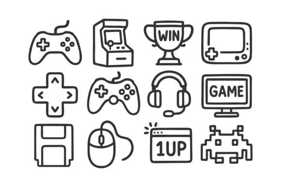 Gaming Icons and Graphics for Modern Blog Design