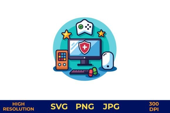 Gaming & Security Graphics for Modern Illustrations