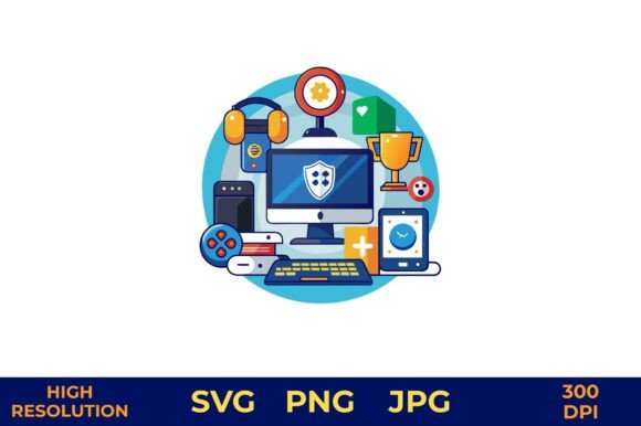 Gaming Tech and Awards Vector Design: Graphics & Illustrations