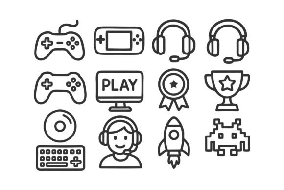 Gaming & Tech Icons: Graphics for Modern Design