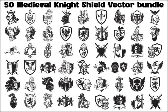 Medieval Knight Shield Graphics and Illustrations Review