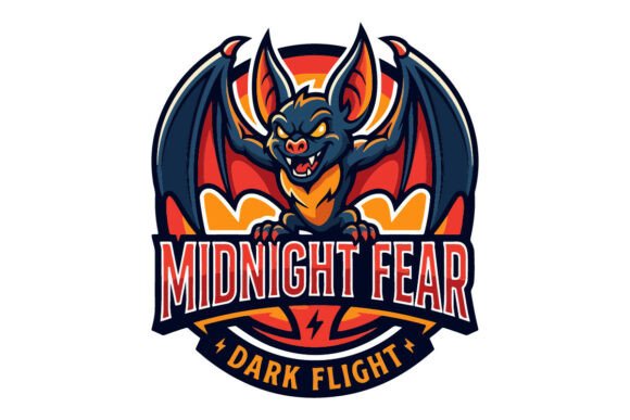 Midnight Fear Bat Logo: Bold Graphics for Logos