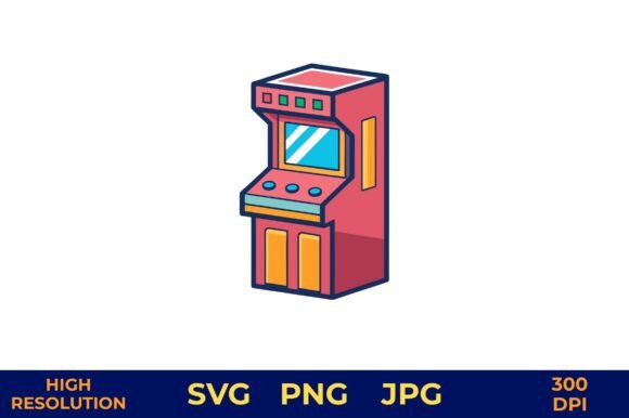 Retro Arcade Vector: Bright Graphics & Illustrations