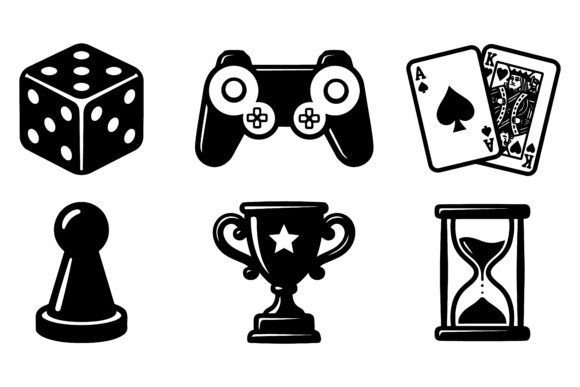 Retro Gaming Icons SVG Pack: Graphics & Illustrations