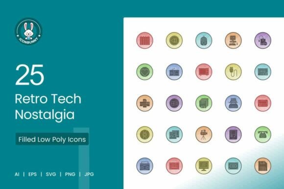 Retro Tech Icons & Graphics for Crafters
