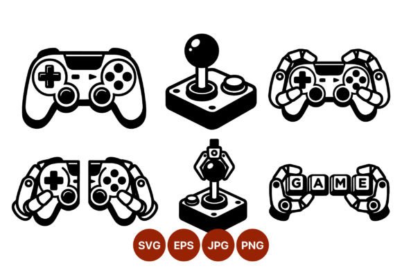 Robot Hands Holding Gaming Controllers: Graphics & Illustrations