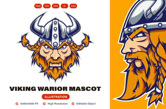 Viking Warrior Mascot: Bold Graphics & Illustrations